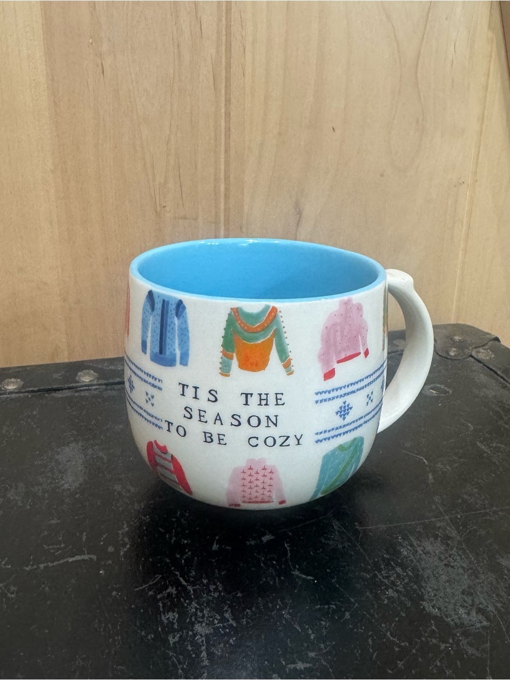 Anthropologie Mr. Boddington's Studio "Tis The Season To Be Cozy" mug cup